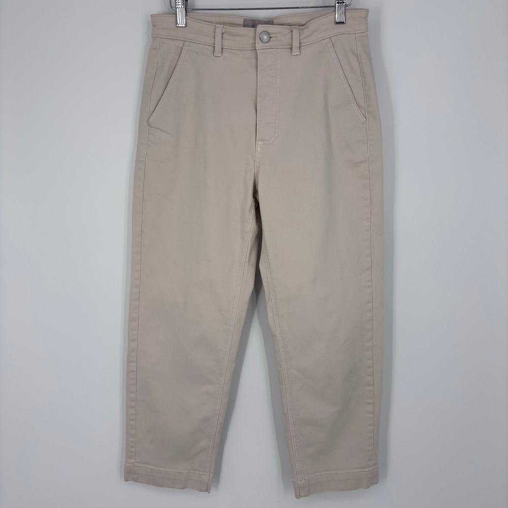 Everlane The Straight Leg Crop Womens 8 Reg Tan Khaki Chino Pants Minimalist